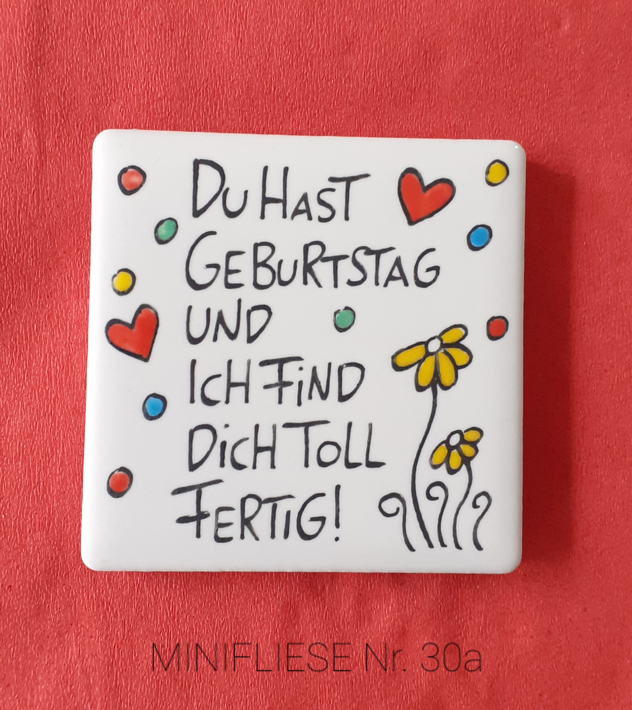 Du hast Geburtstag Blumen und Herz